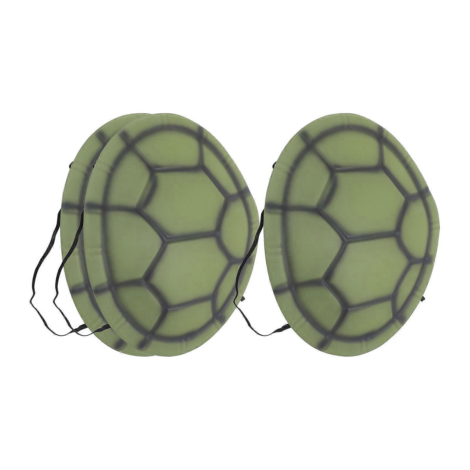 3pcs Halloween Turtle Shell Props for Cosplay Costumes – Lightweight, Comfortable Elastic Design for Parties & Stage Performances