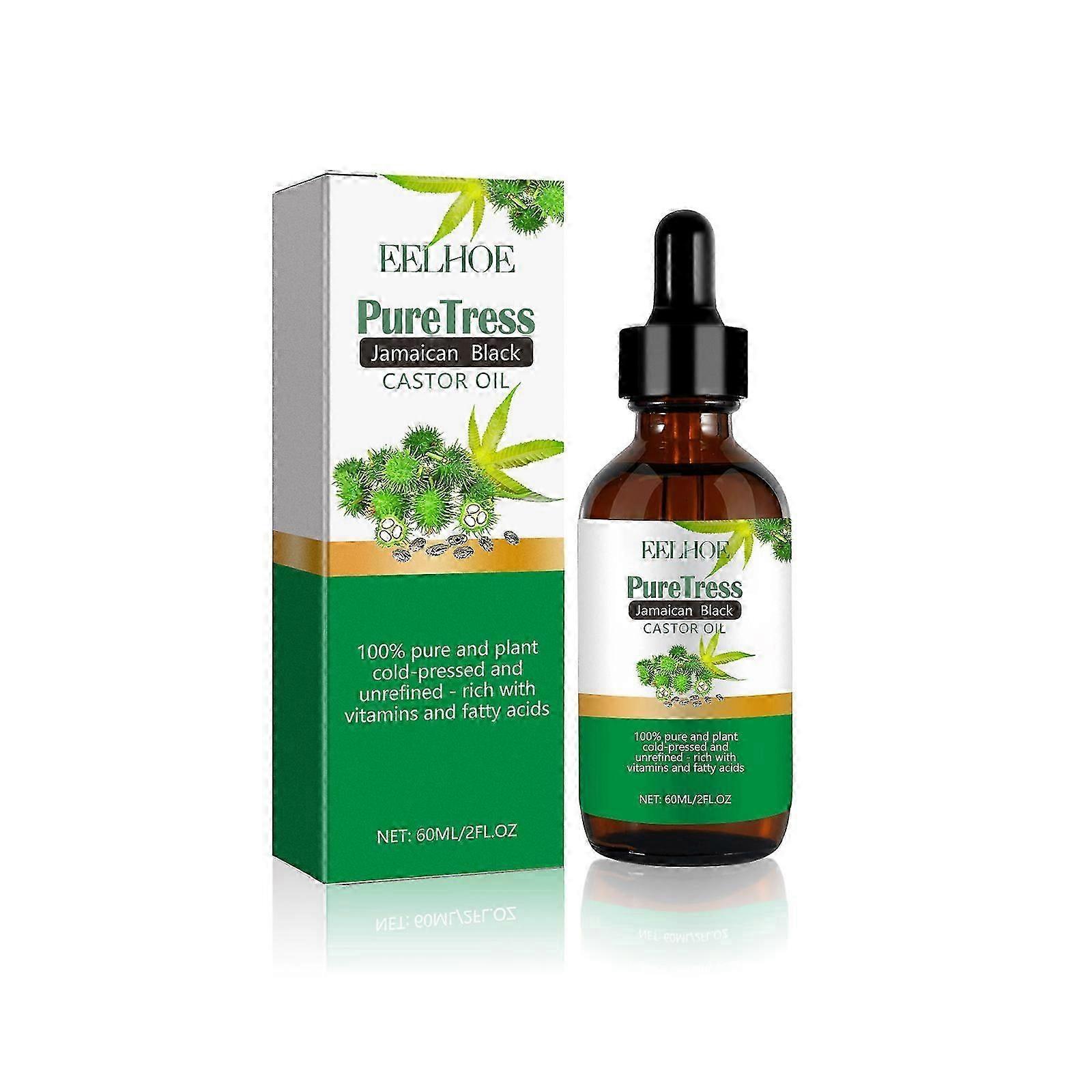 EELHOE castor oil nourishes the scalp, improves frizz and dryness in hair, and makes it shiny and easy to absorb