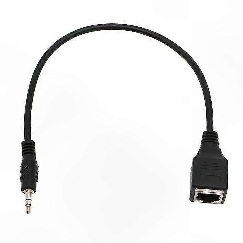 TRS Audio Cable with RJ45 Adapter - 3.5mm Male to Ethernet Socket Wire