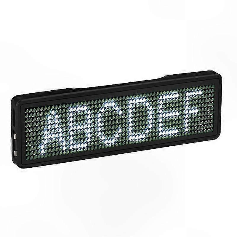 Customizable LED Badge with Rechargeable Battery and Scrolling Text Display for Events and Promotions