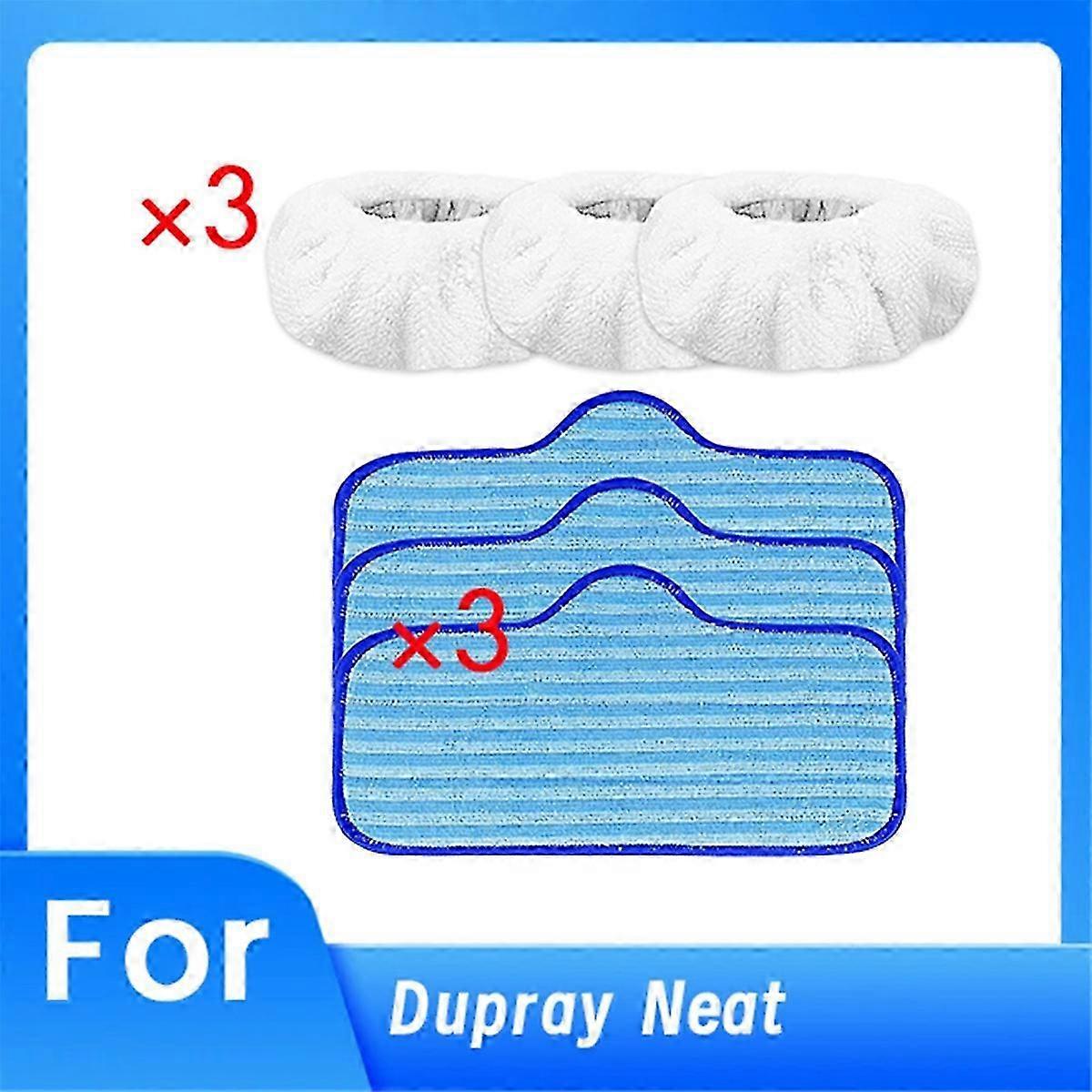 Suitable for Dupray Neat Steam Cleaner, Reusable Microfiber Replacement Mop Pads