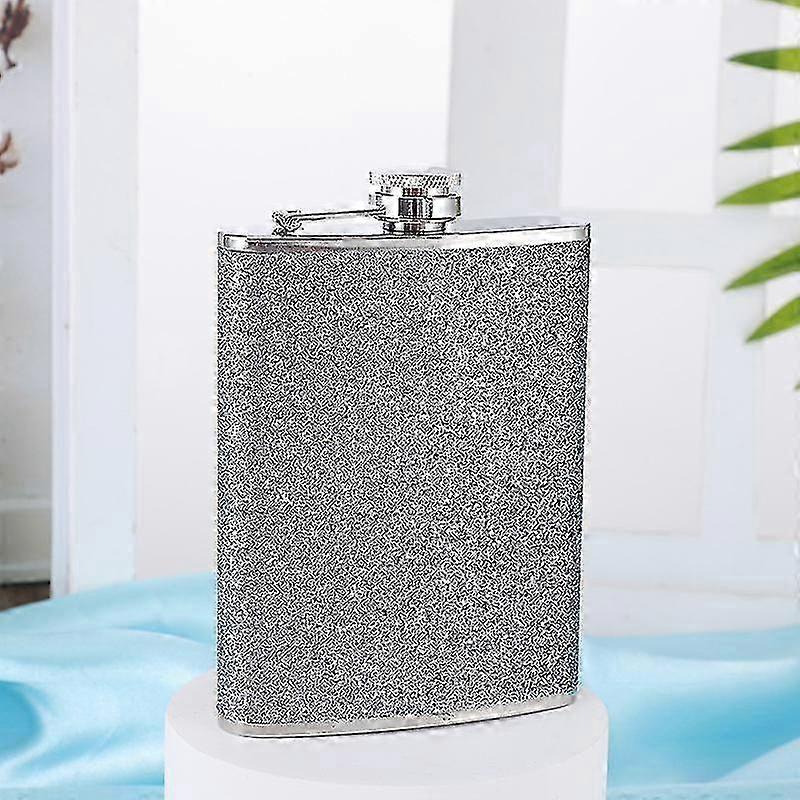 Πολύχρωμη φιάλη ισχίου Glitter 6oz από ανοξείδωτο ατσάλι με στεγανό καπάκι για λάτρεις της υπαίθρου