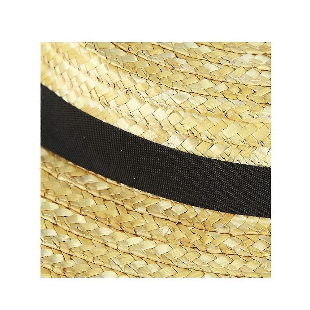 Large Wheat Straw Hat With Adjustable Toggle For Beach Days Assorted Color Comfortable To Wear 1Set