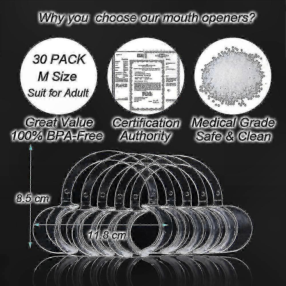 Mouth Opener for Dental Use, 30-Pack, BPA-Free, Autoclavable Cheek Retractor, Size M