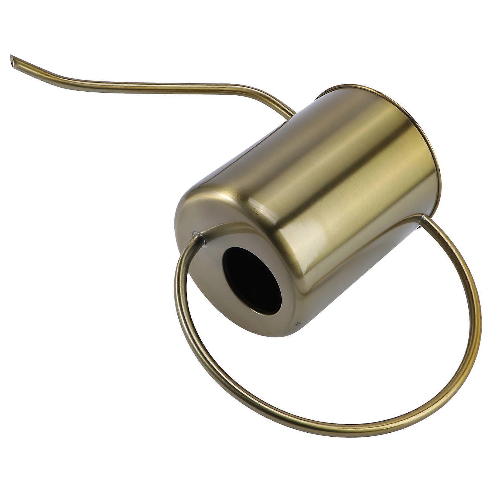Golden Stainless Steel Watering Pot for Tree Watering Home Use Rust Proof Leak Proof 1Set