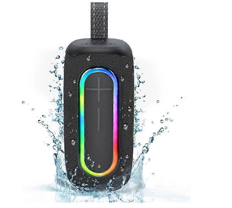 Loud Bluetooth Speakers, 40W Deep Bass Portable Wireless Speaker, Build-in MIC, IPX7 Waterproof with Dynamic RGB Light(Black)