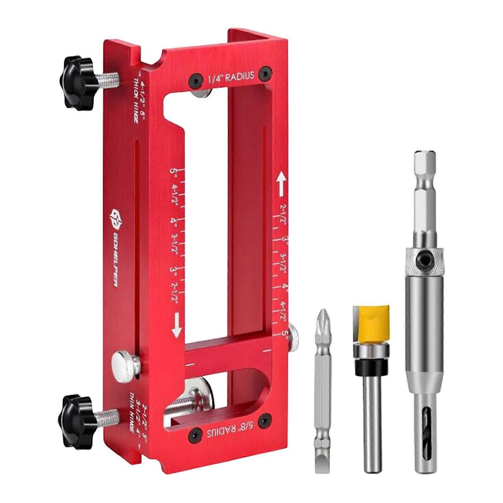 Door Hinge Jig Compact Easy to Install Wear Resistant Hinge Installation Kit