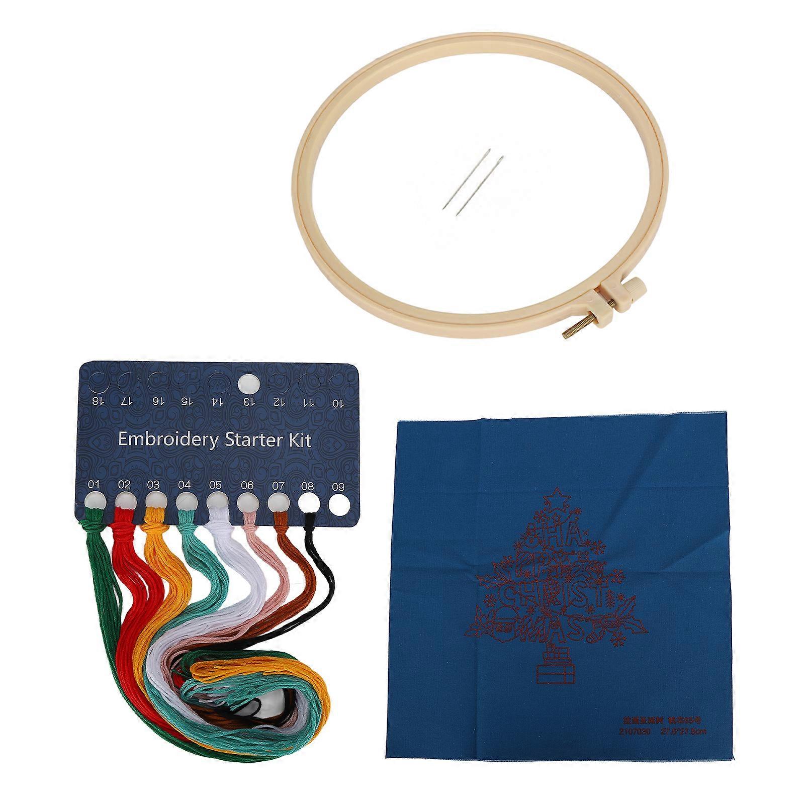 Handmade DIY Christmas Tree Embroidery Set Polyester Plastic Decor
