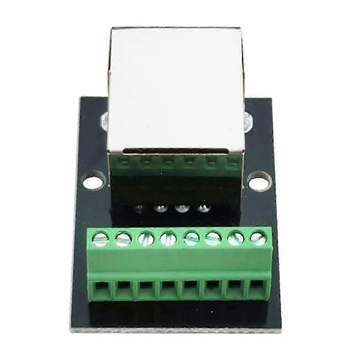 4PCS RJ45 Ethernet Female Socket Connector Breakout Board with 2.54mm Shielded Network Connector