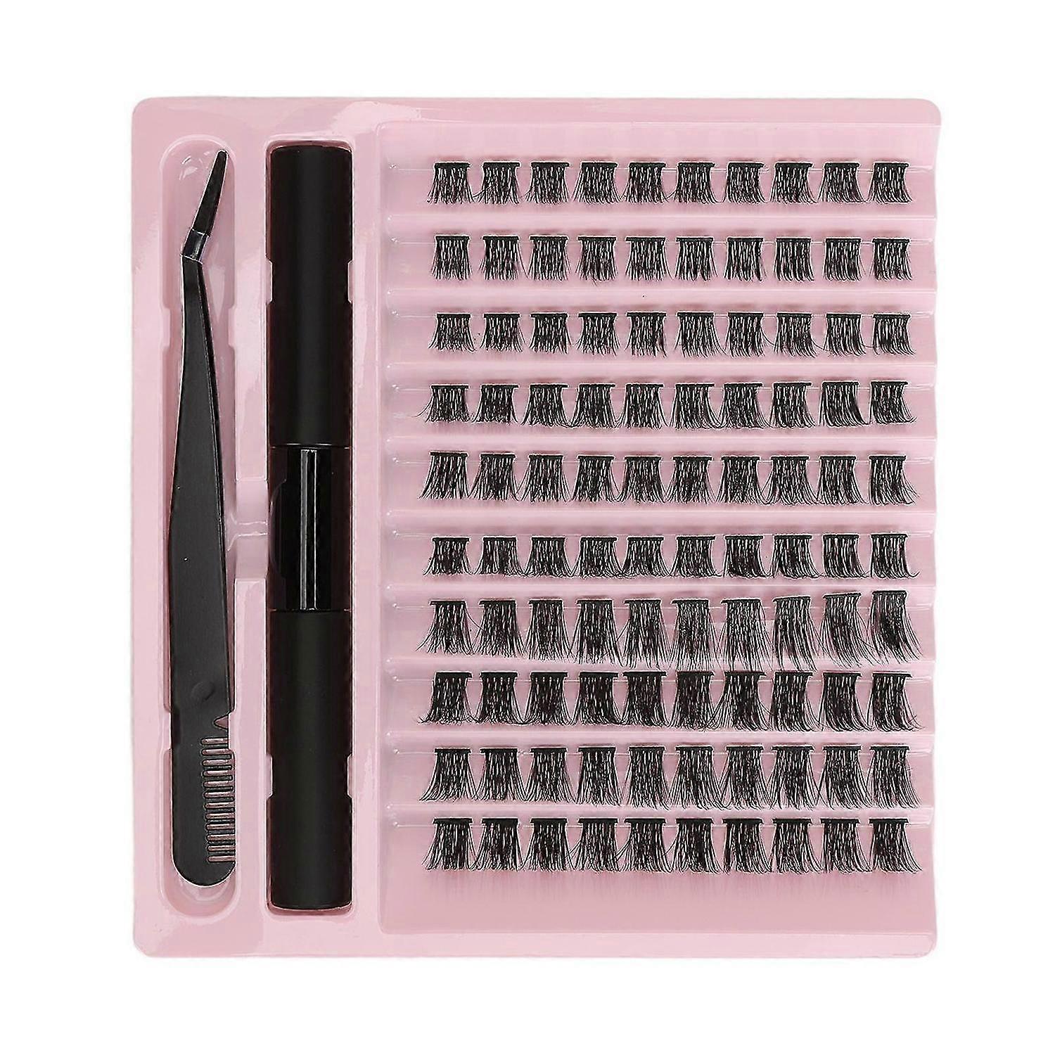 2025 Latest Model 100 Clusters False Eyelashes Thickness D Curly DIY Extension...