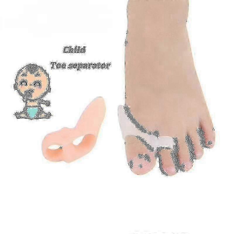 2-pack Kids Hallux Valgus Protector Overlap Toe Corrector - White