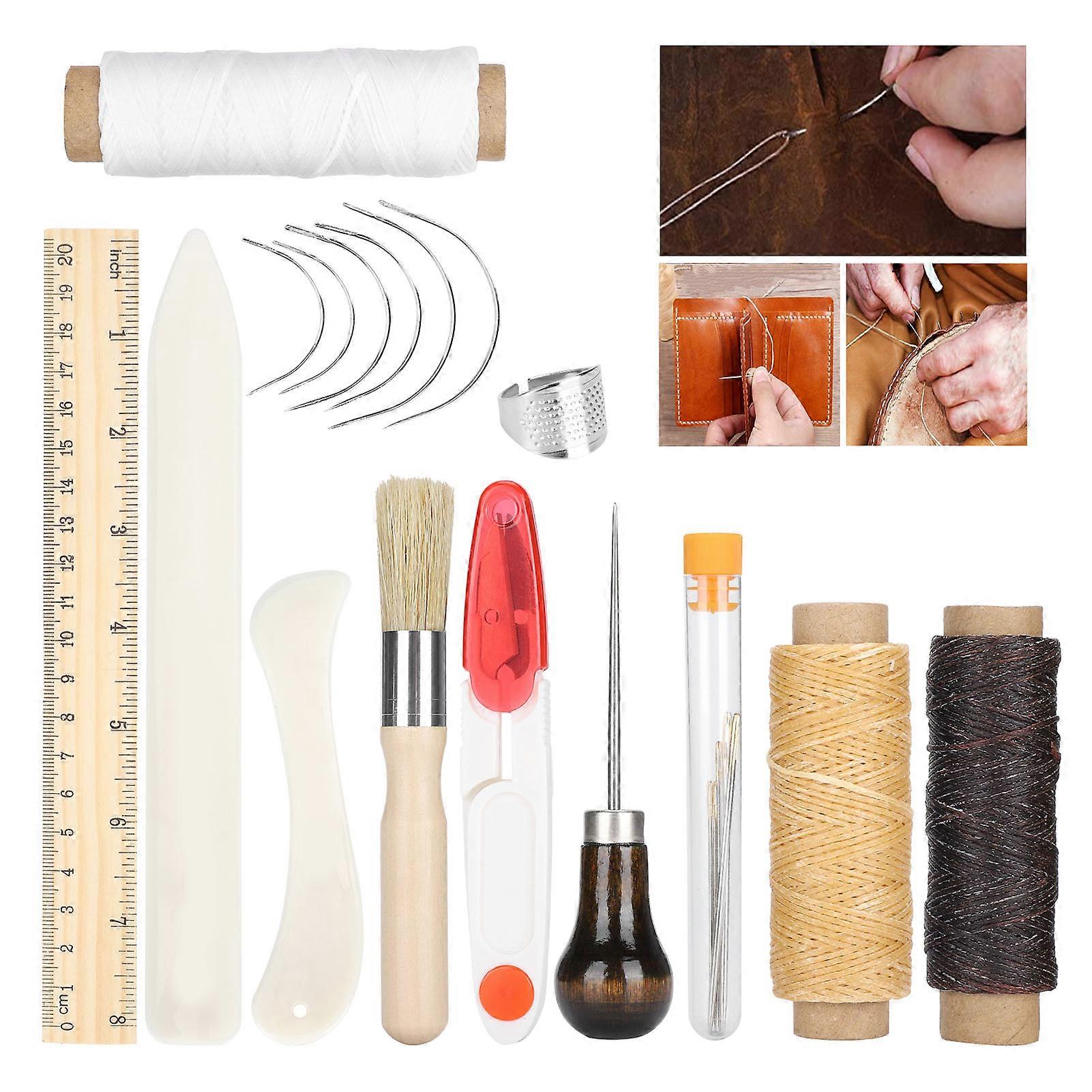 22PCS Leather Sewing Repair Kit with Copper Tools for DIY Craft