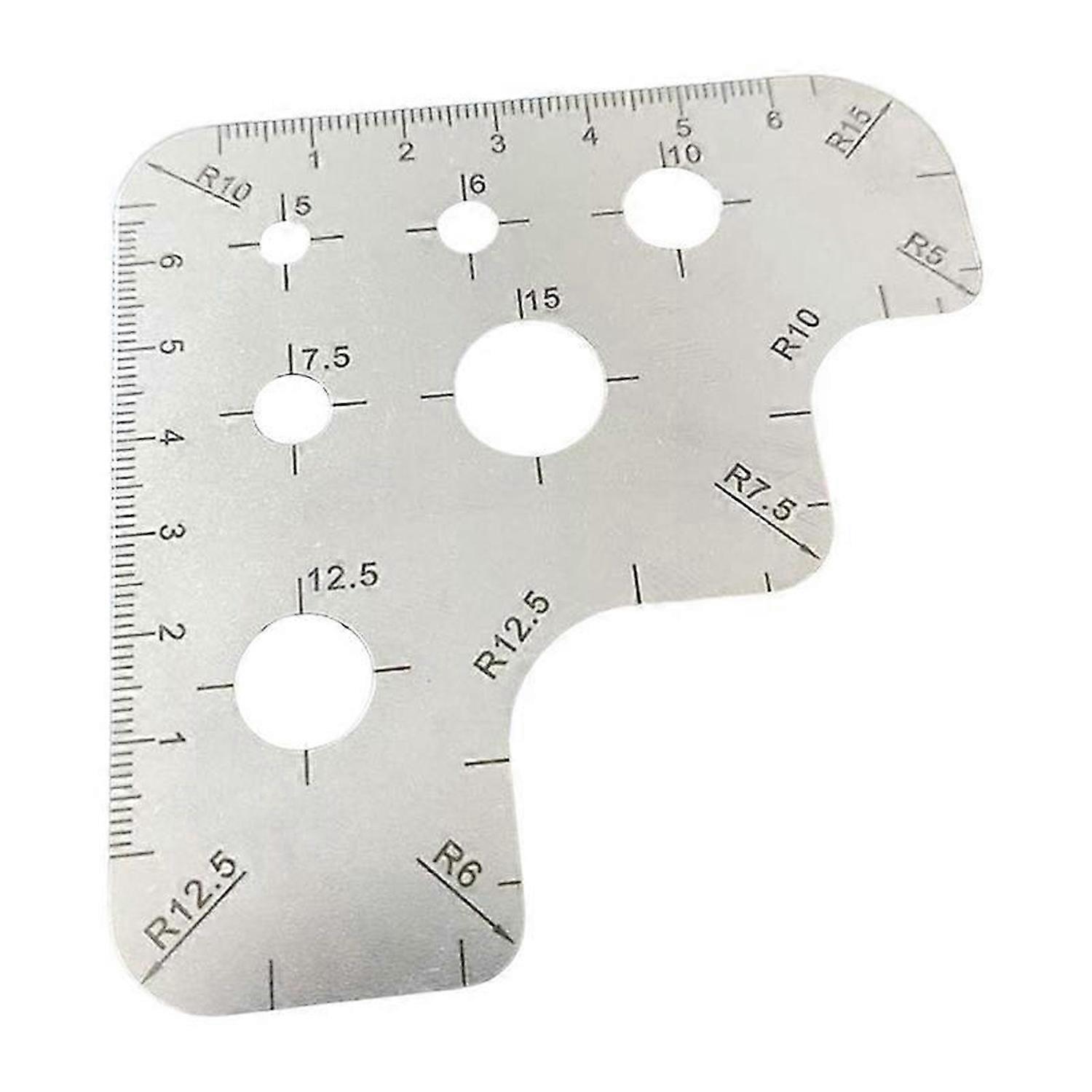 Leather Cutting Angle Ruler Scale Ruler Tool Ruler R Gauge Arc Ruler