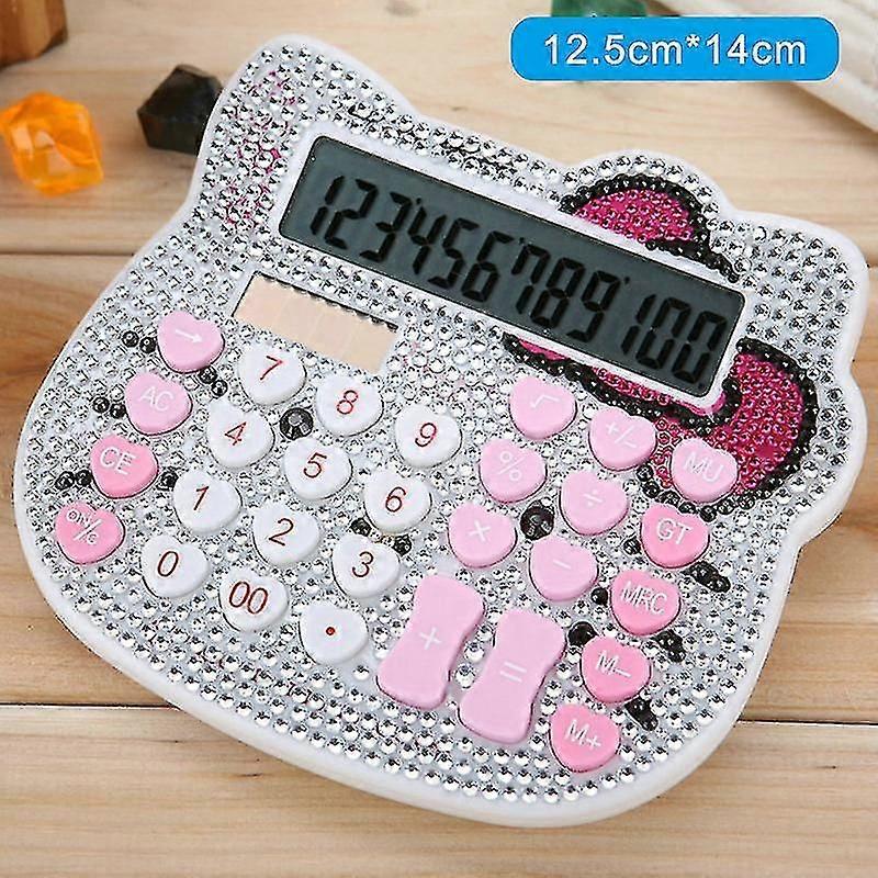 Desktop Calculator Drăguț Crystal Diamond Desene animate Pisici Cap Calculator pentru Office Scoala de Home Use New