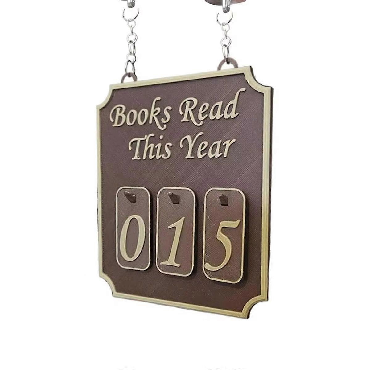 Book Decor for Shelf Bookshelf Counter Bookish Reader Track Yearly Reading for Classroom Librarian Women Men B