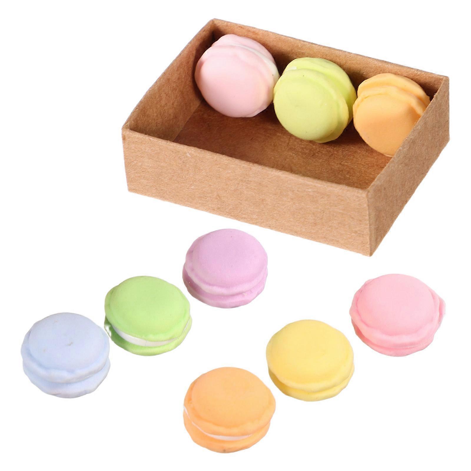 Realistic Mini Macarons Artificial Macaron for Decoration 2Sets Dollhouse Display