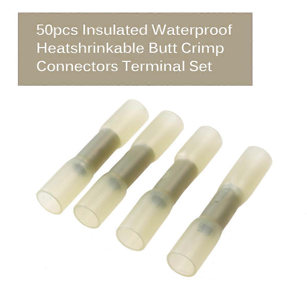 Terminal Connector Set Insulated Butt Connectors for Wire Connection 50Pcs