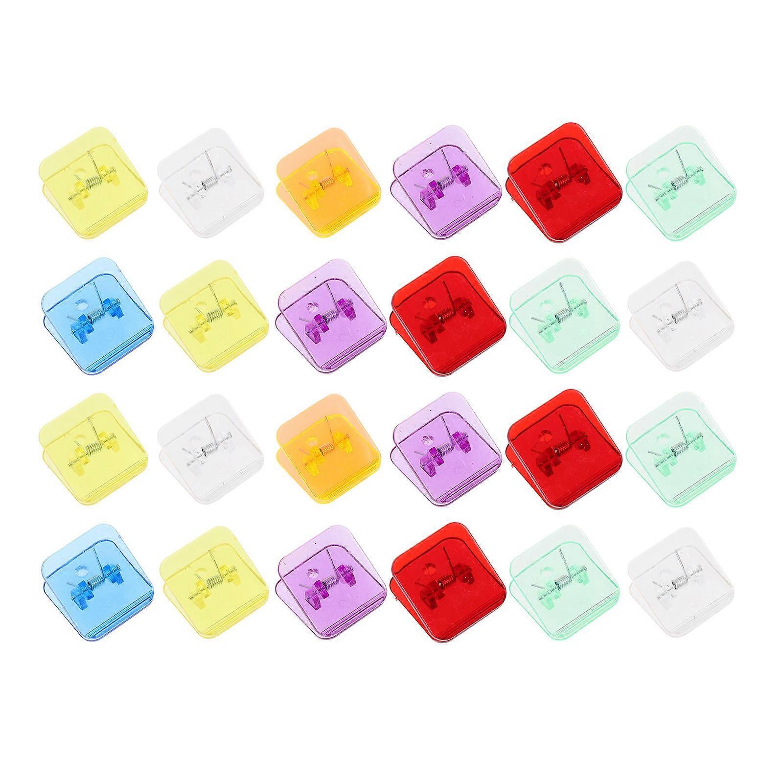 Seal Clip Note Holder Plastic Clamps for Office Organization Assorted Color Use 24Set