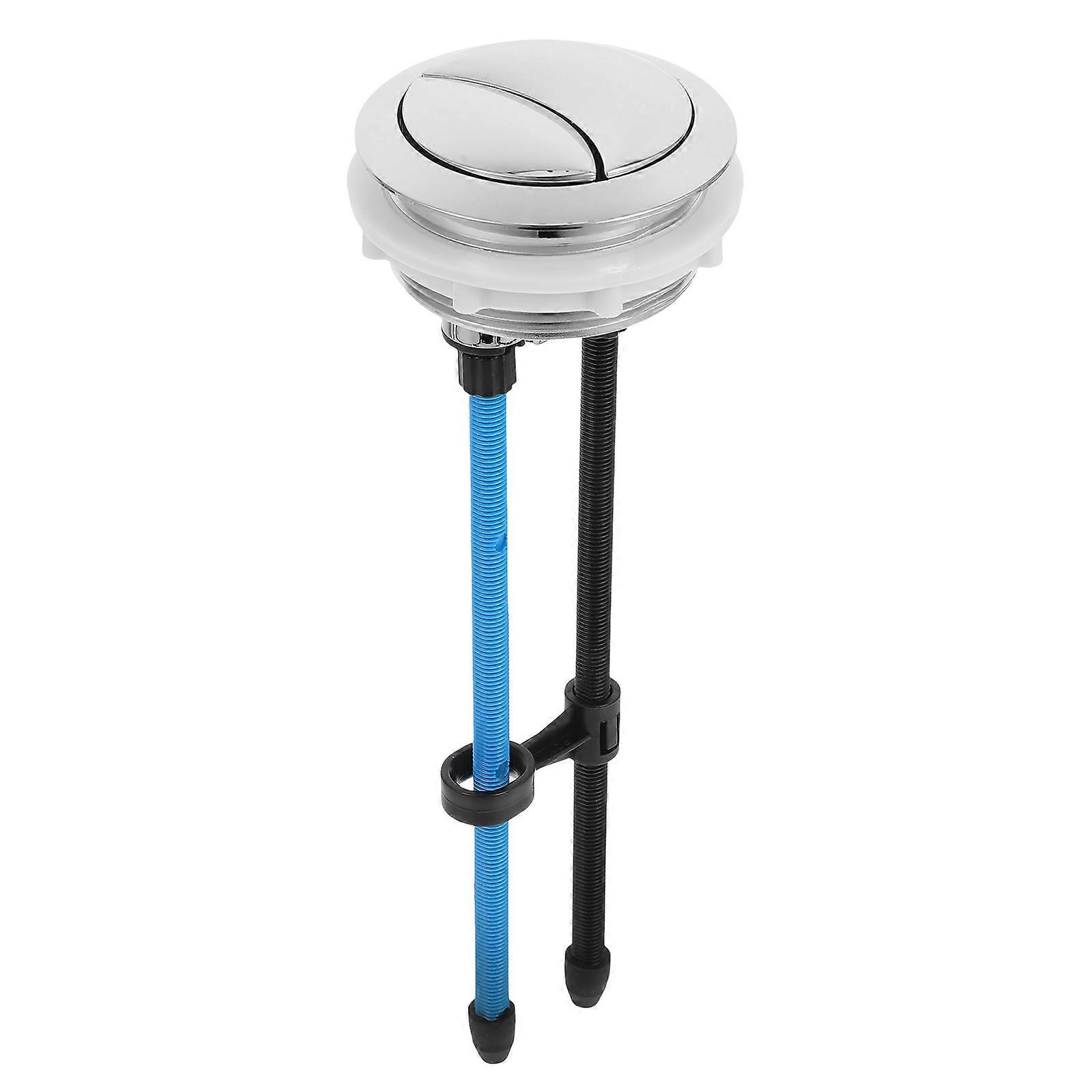 Silver Dual Flush Toilet Button ABS for Double Push 5Pcs Bathroom Parts