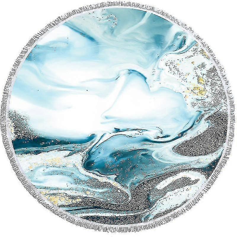 Dww-round Printed Beach Towel Microfiber Shawl Beach Towel Beach Mat(c)