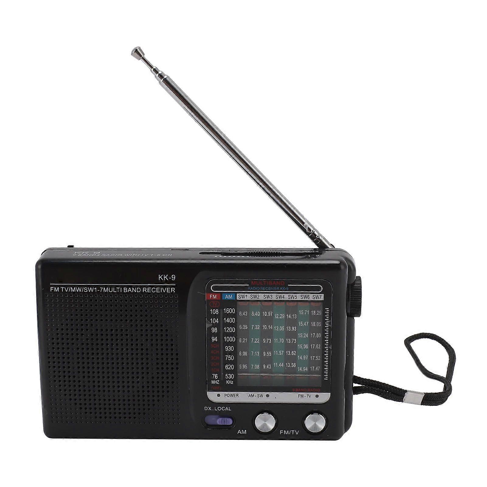 Portable Multi Band Radio FM MW SW Multifunction Built in Bluetooth Chip Portable Mini Elderly Emergency Radio with Antenna