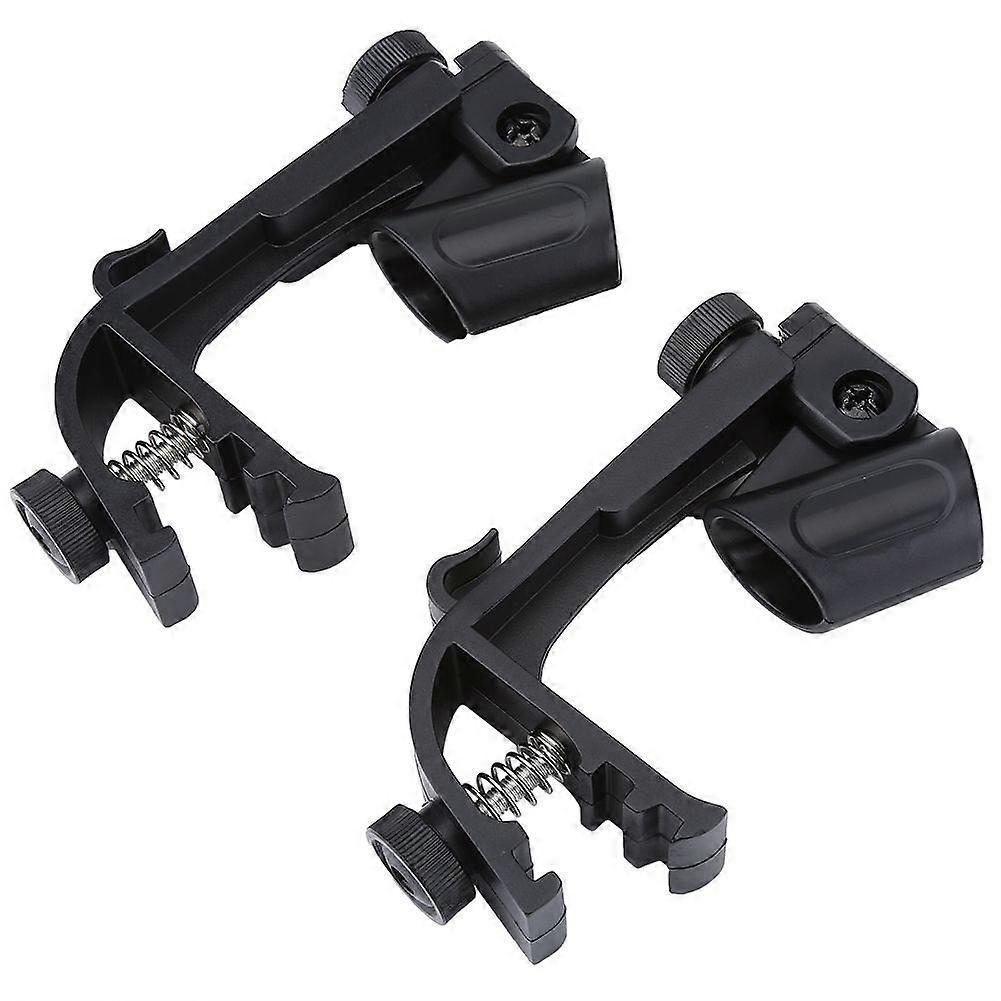 2 Pack Adjustable Portable Drum Microphone Clip Shock Mount Holder (Black)