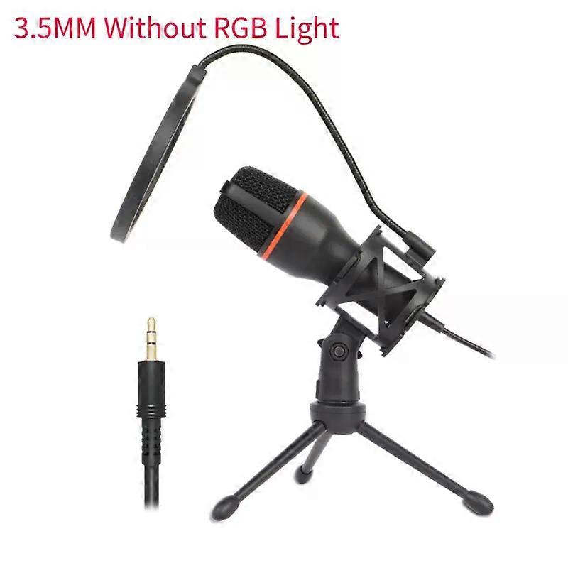 Microphone with Mic Stand Professional 3.5mm/USB Recording Condenser Microphone Compatible with PC Laptop Singing and Gaming