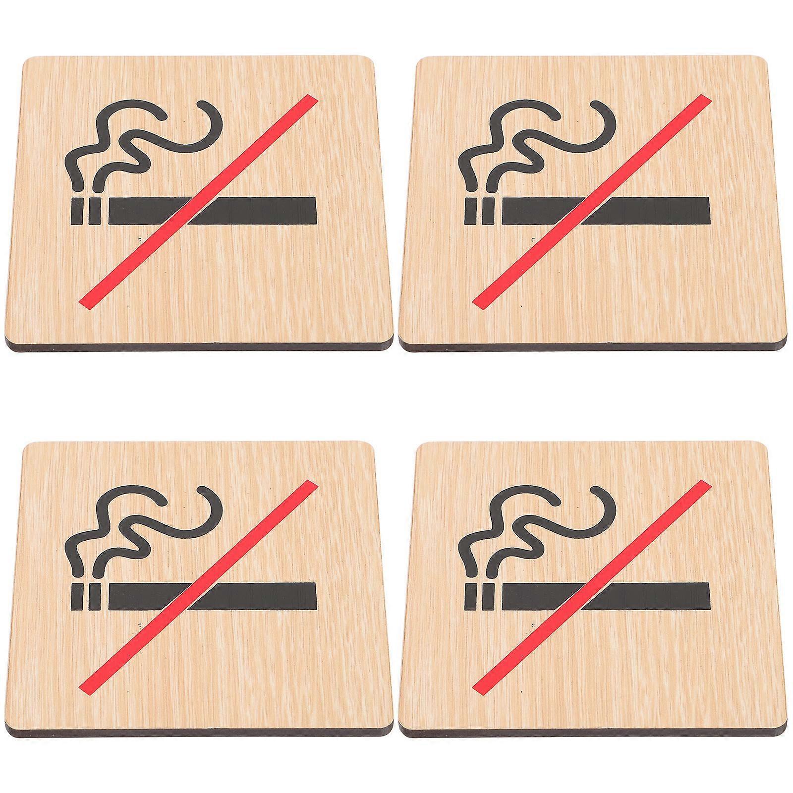 No Smoking Warning Wood Sign Board for Public Use 16Pcs Set