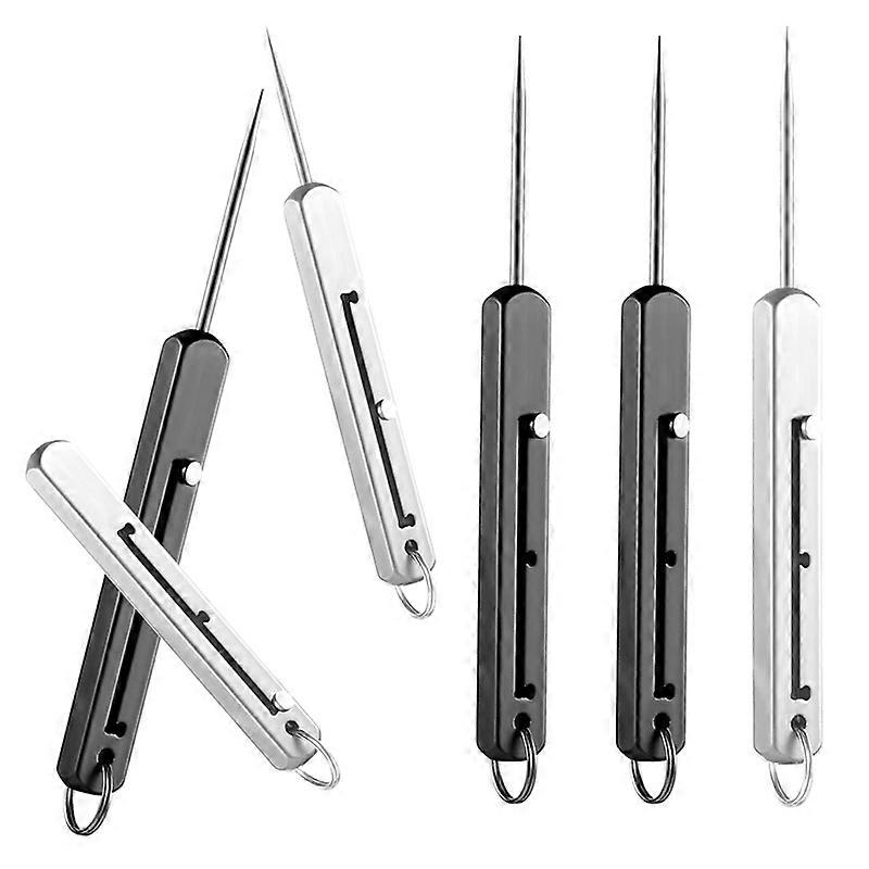 6 Pieces Portable Titanium Toothpicks Pocket Toothpick