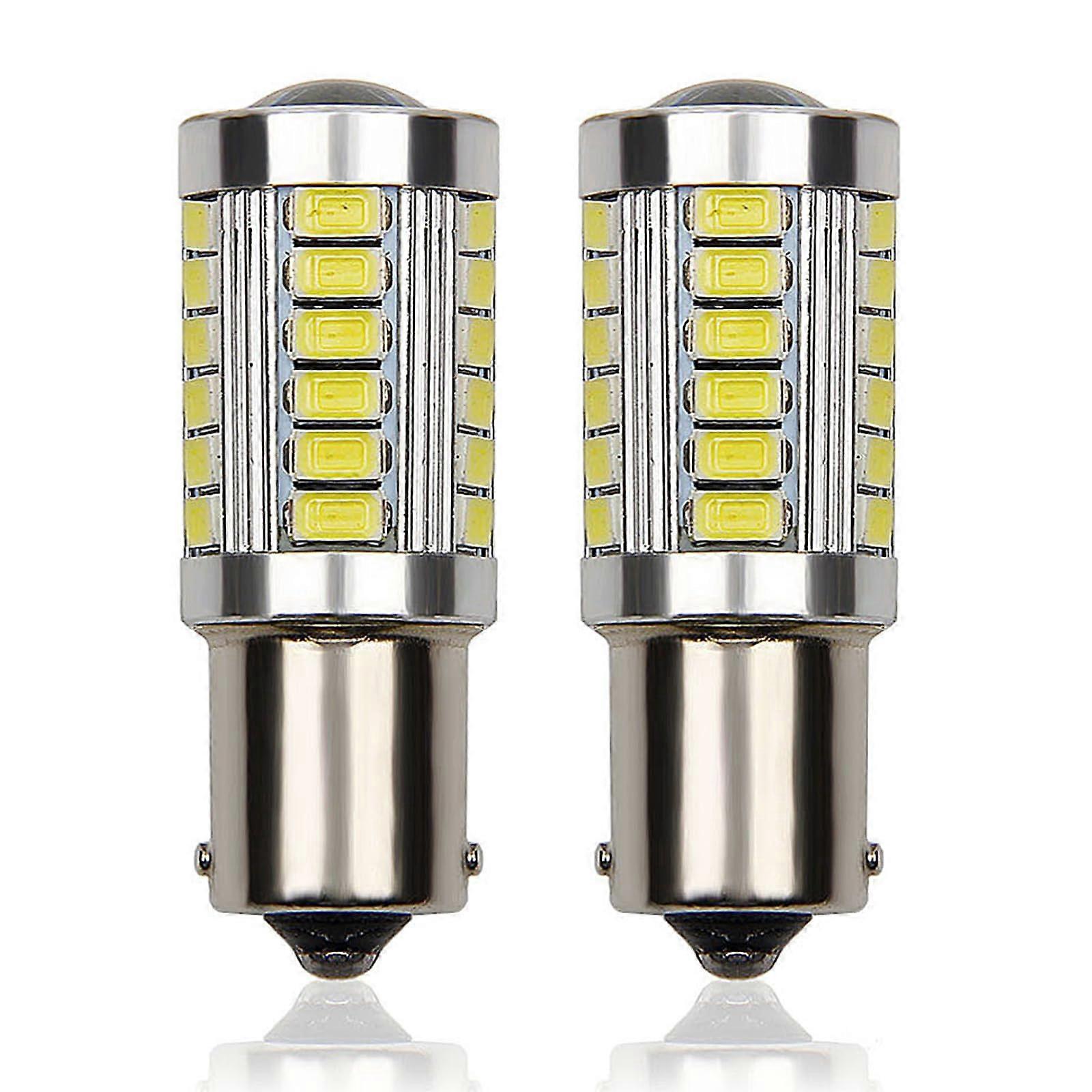 P21w 1156 Ba15s LED Bulb 6000K White 6W 24-SMD 3030 12V-24V For RV Lights Backup Reverse Tail Signal DRL