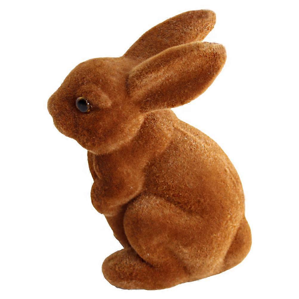 Easter Decor 1Pcs Brown Plastic Rabbit Decor for Decoration Featuring Adorable Gift