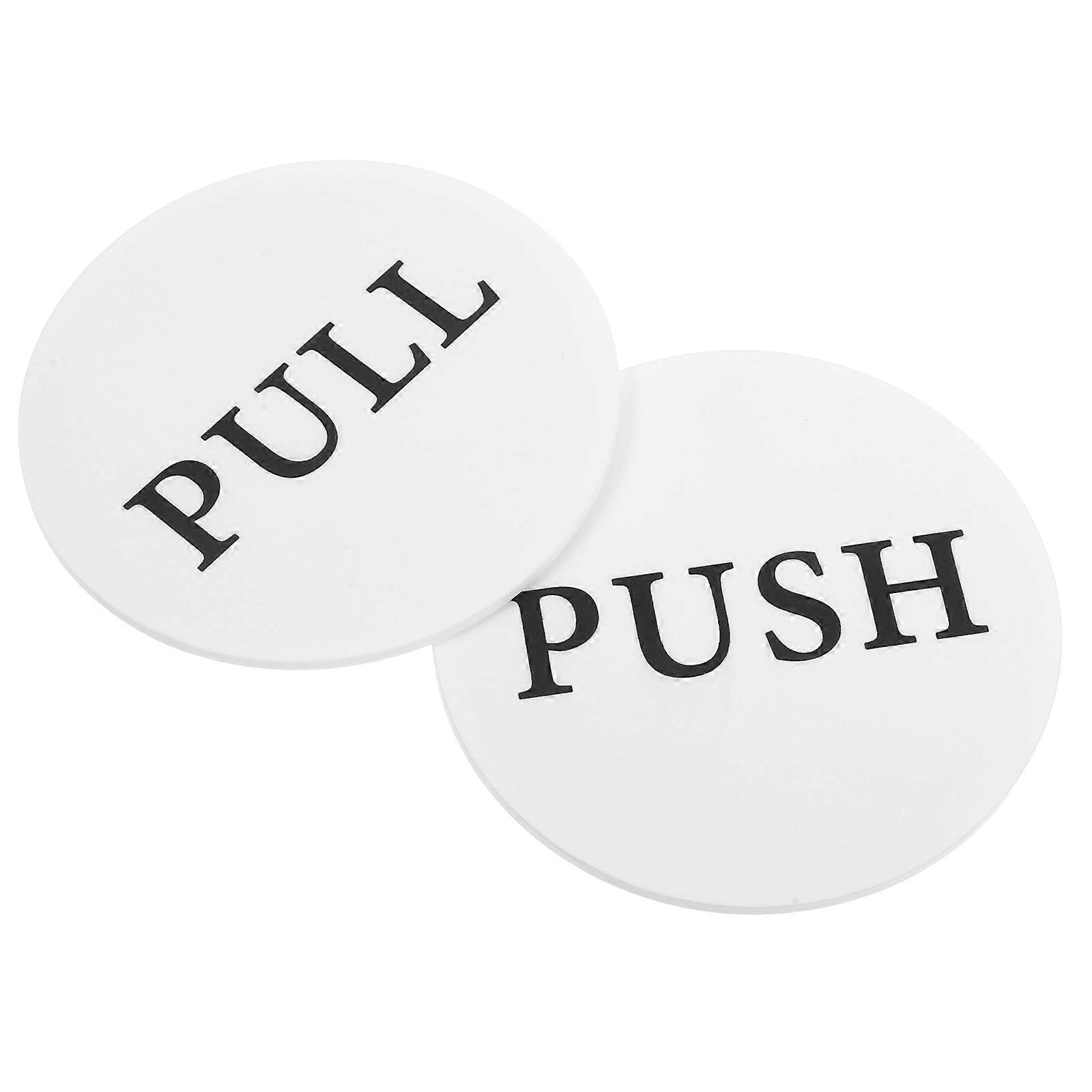 Self-Adhesive Push Pull Sign 8Pcs White Acrylic Push Pull Door Sign for Home Longevity