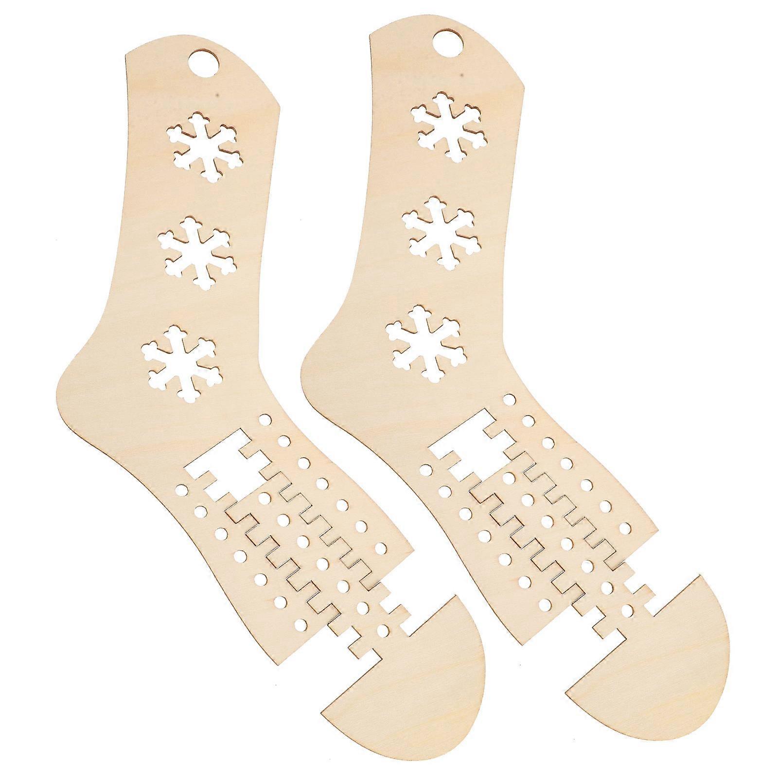 Sock Blockers for Knitting Wooden Material 4Pcs for DIY Sock Projects