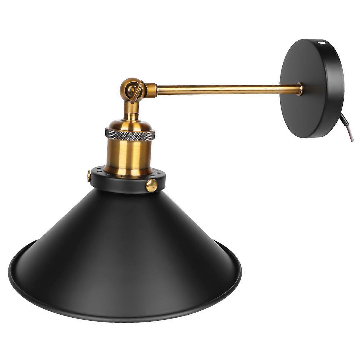 Rustic Wall Lights Black 22CM Iron Material Upward or Downward Installation 1 Set