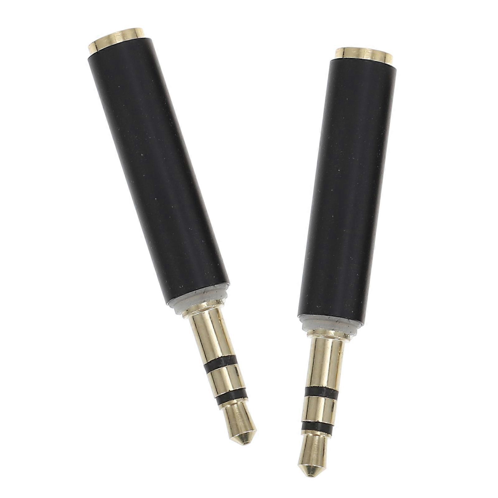 Copper Microphone Connector Converter Audios Plug Adapter for Phone 2Pcs