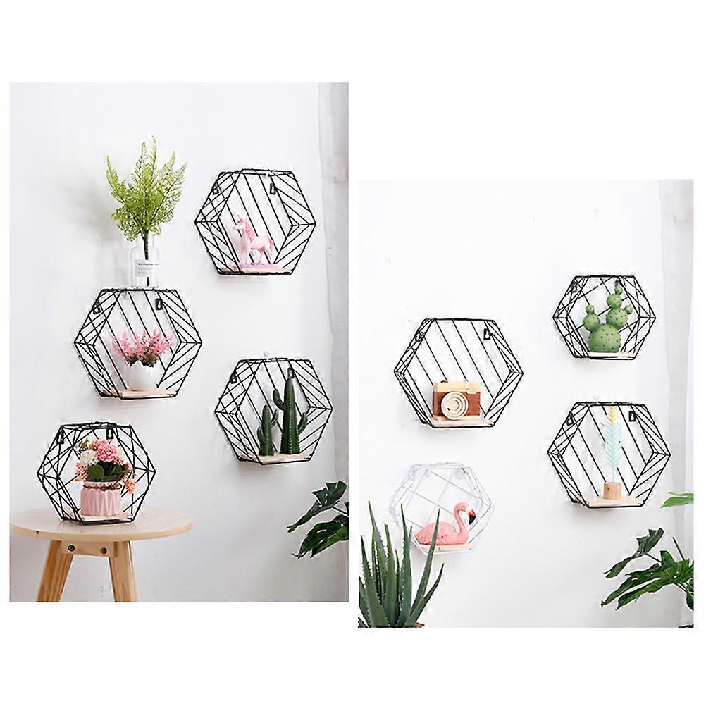 Iron Wall Storage Rack Black for Storage Shelf