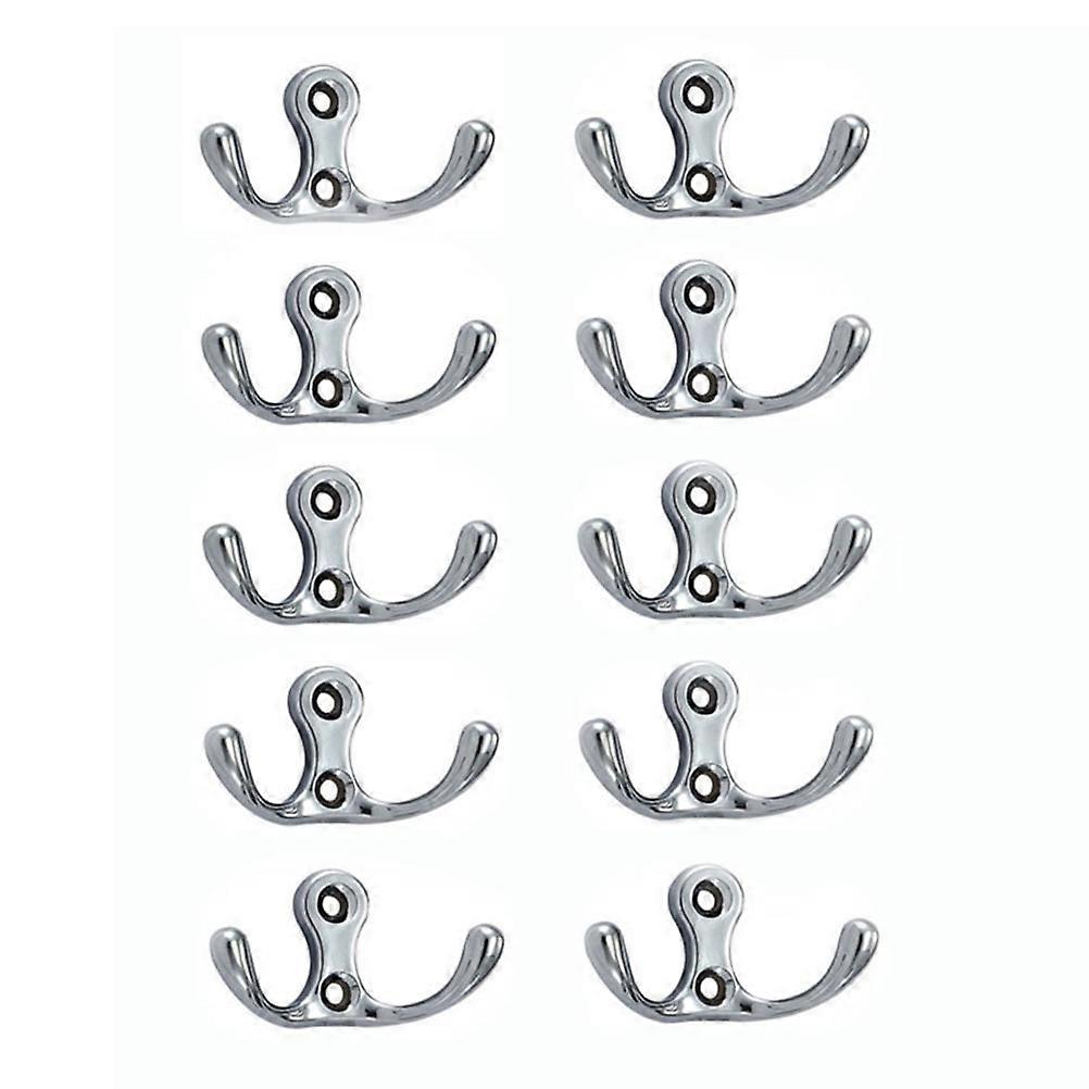 Key Hanger Double Coat Hooks Zinc Alloy for Clothes 20Pcs Pack