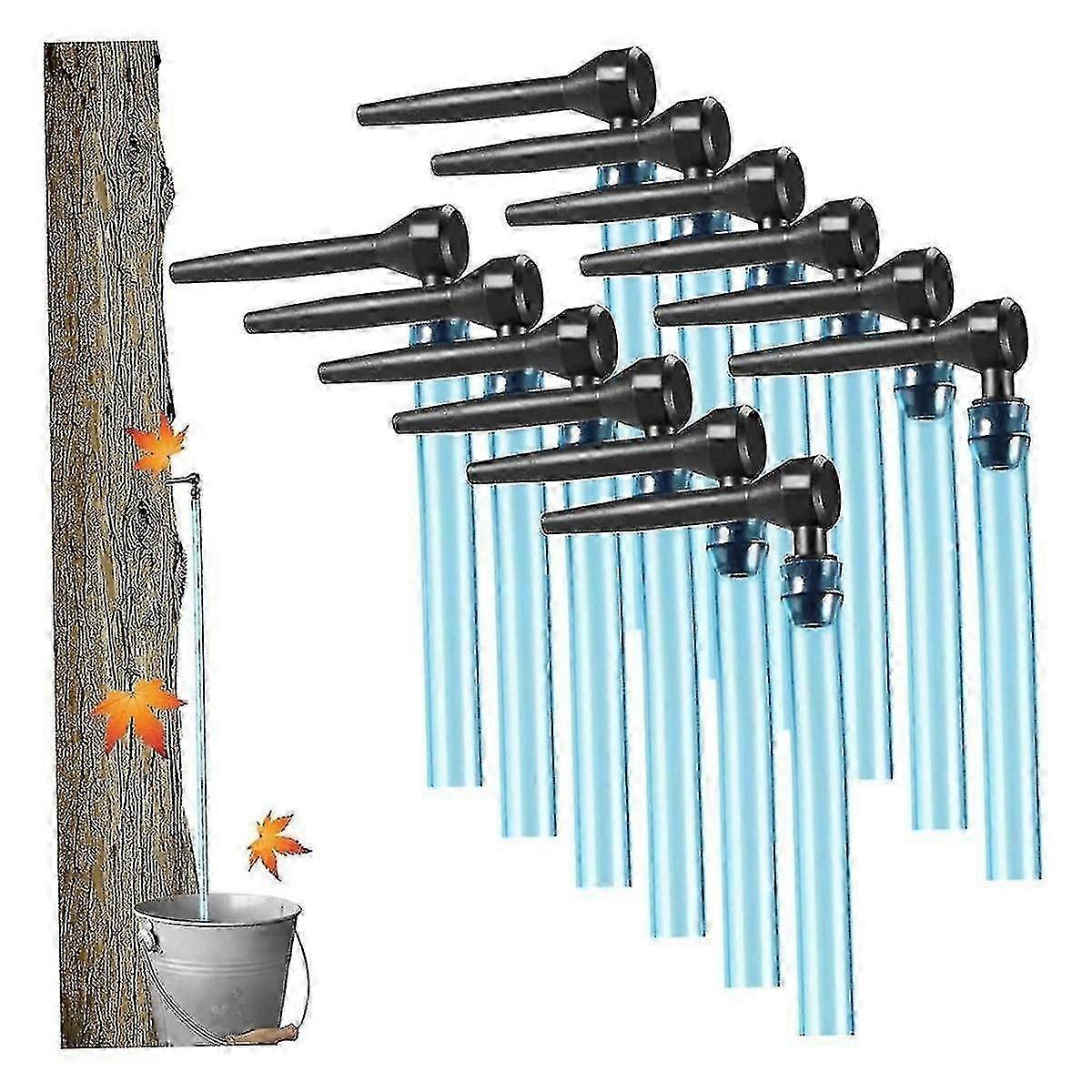 12 Set Maple Syrup Taps with 24in Tubes Maple Syrup Supplies Grade Non-Slip Maple Syrup Tapping Kit-