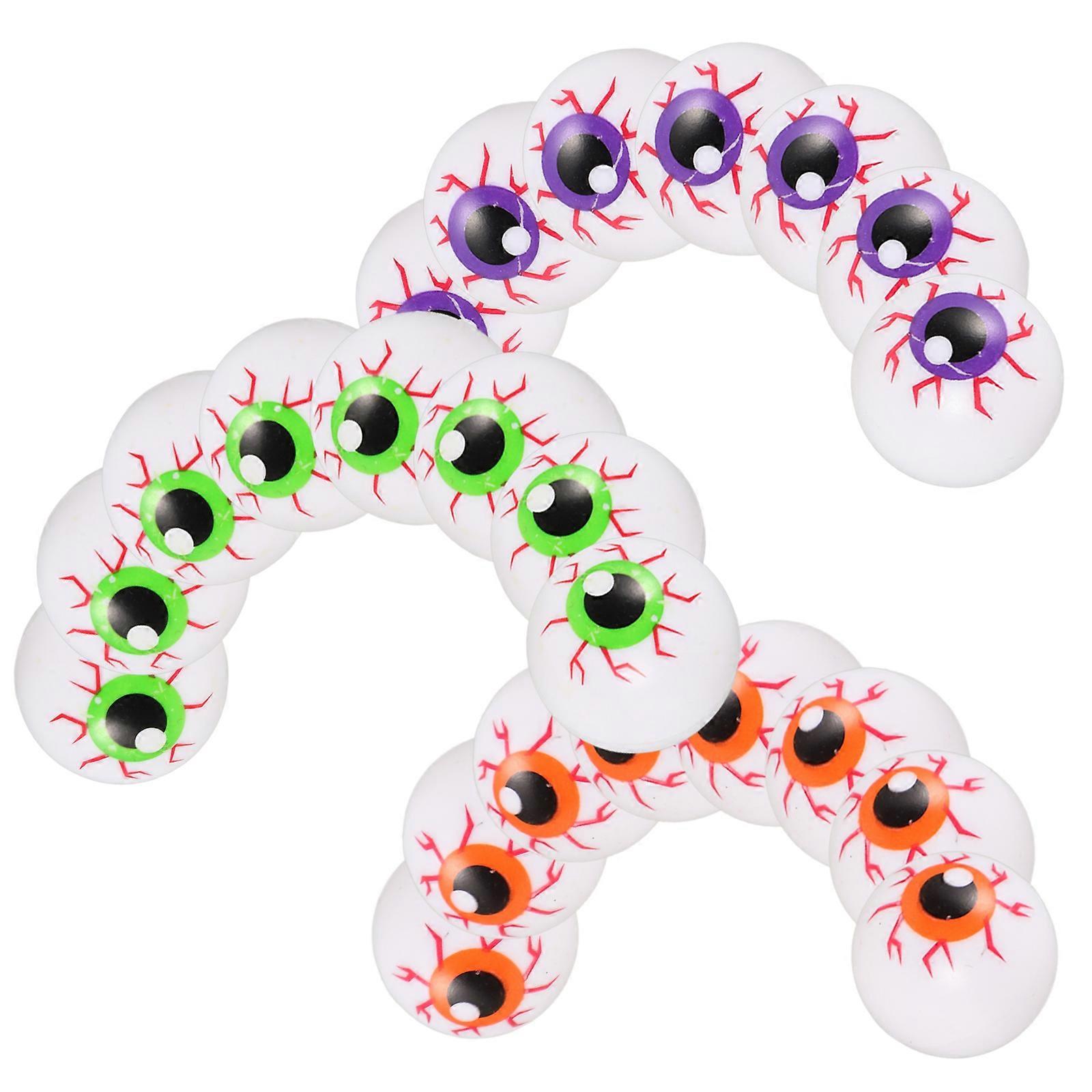 Halloween Plastic Eyeballs for Bouncing Games 96Pcs Assorted Colors
