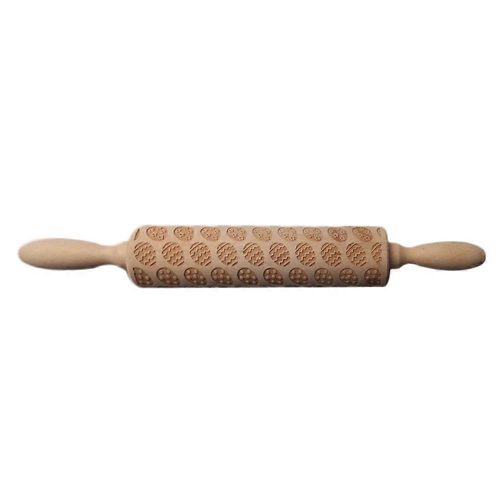 Home Rolling Wood Rolling Pin for Baking 3Pcs with Easter Egg Design