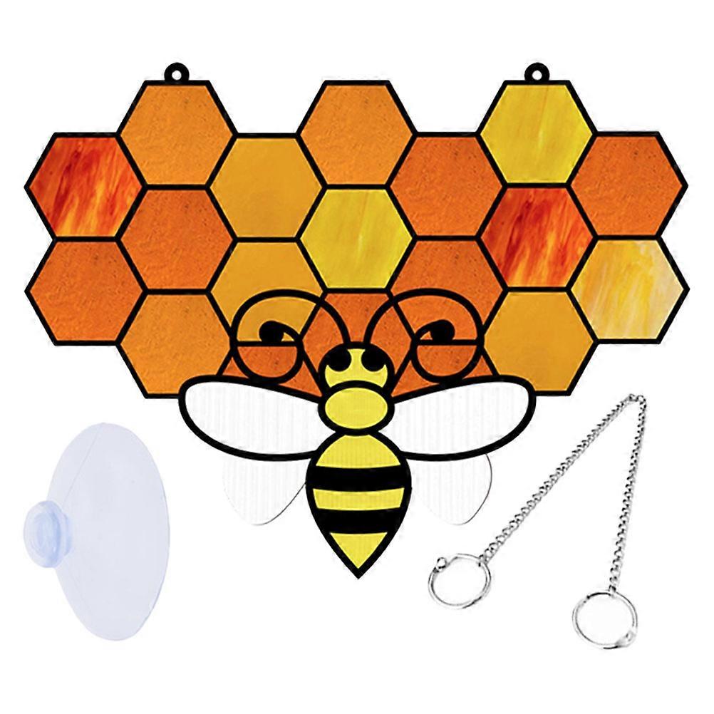 Front Door Hanging Bee Decoration Acrylic Door Decor 2Pcs