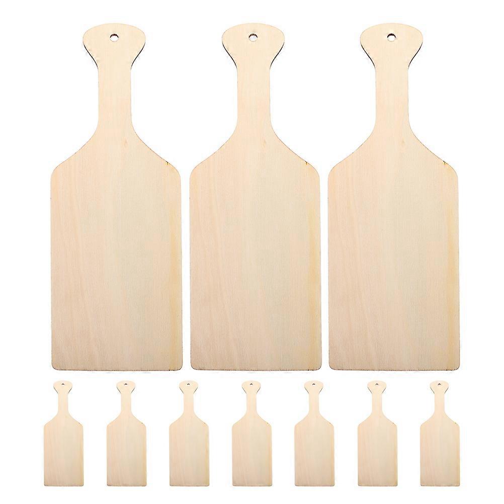 Wooden Cutting Board Small with Handle for DIY Crafts 10Pcs Mini Chopping Boards