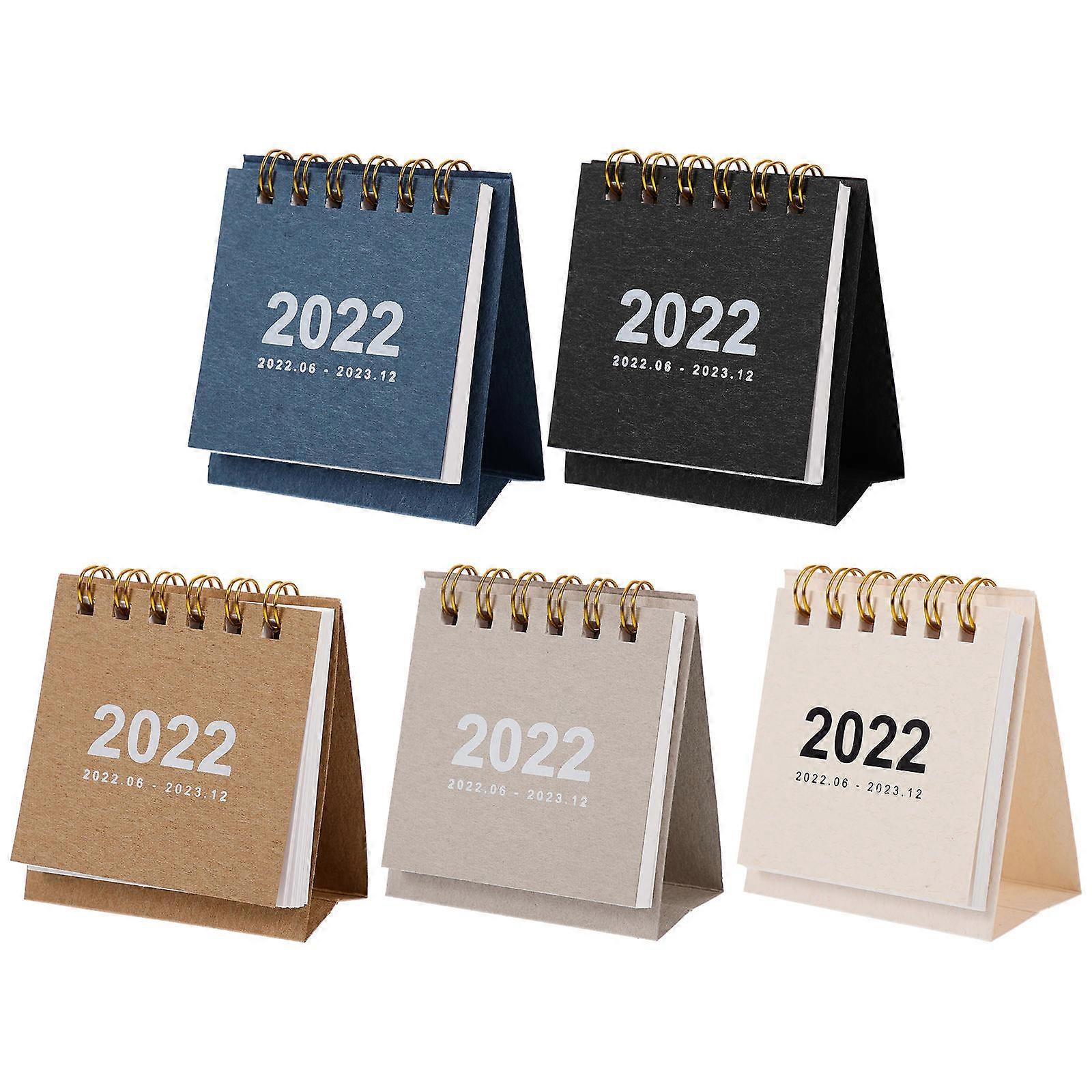 Household Mini Calendar Convenient Standing Calendar for Home 25Pcs