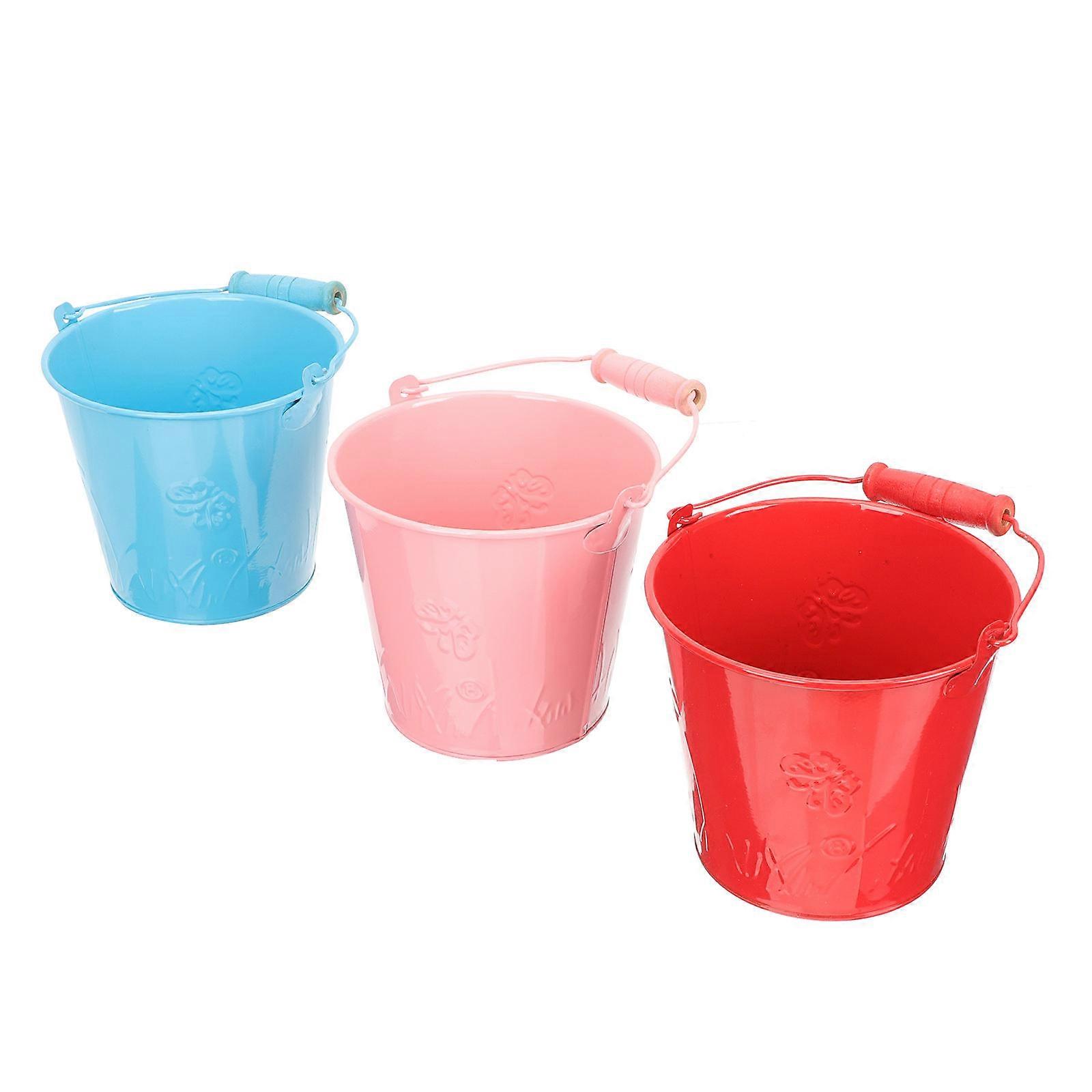 Children Sand Bucket for Playing 3Pcs Durable Multi-Function Beach Buckets