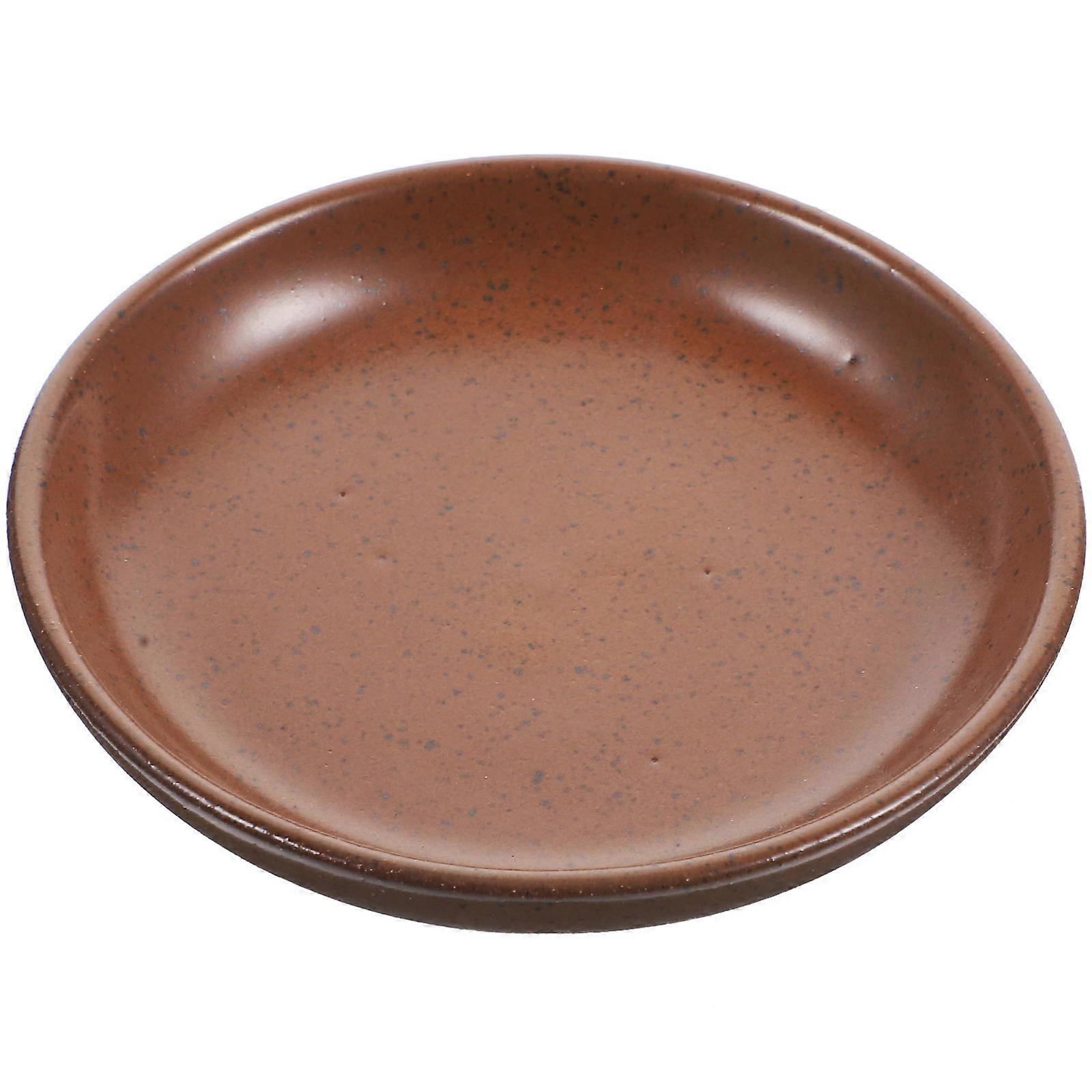 Yellow Ceramic Round Appetizer Plate for Serving