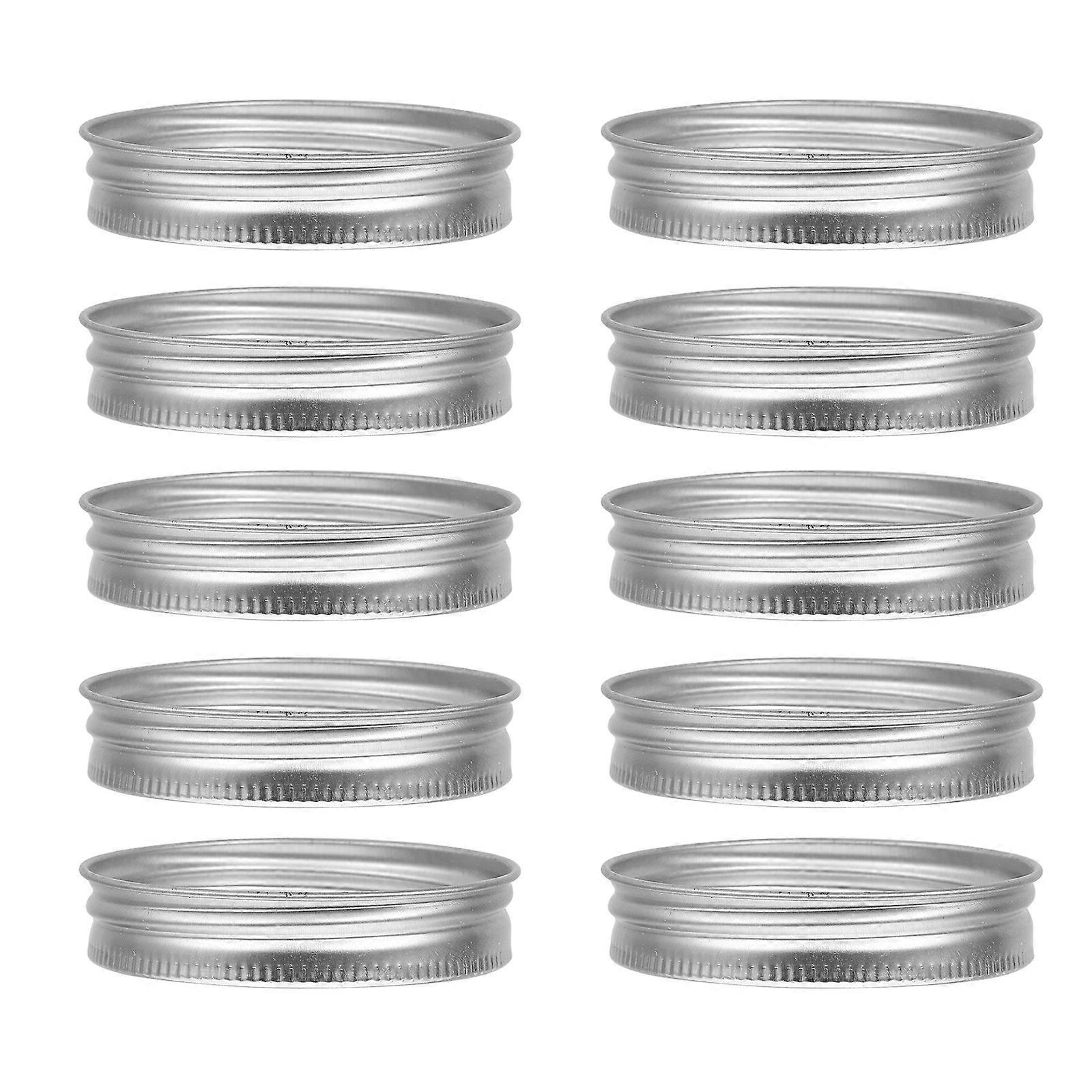 Jar Lid Bands Split-Type Lids Bands for Bottle 48Pcs Mason Jar Ring Covers Silver