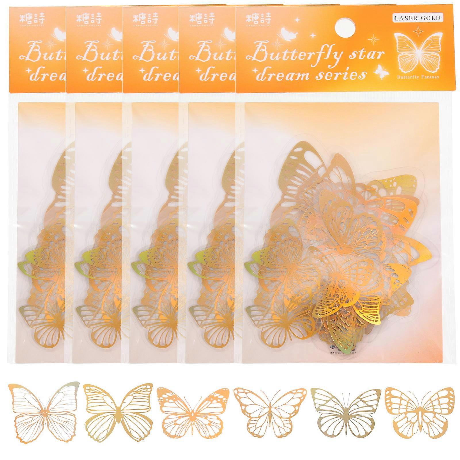 Glitter Butterfly Stickers Decals for DIY Craft 10Sets