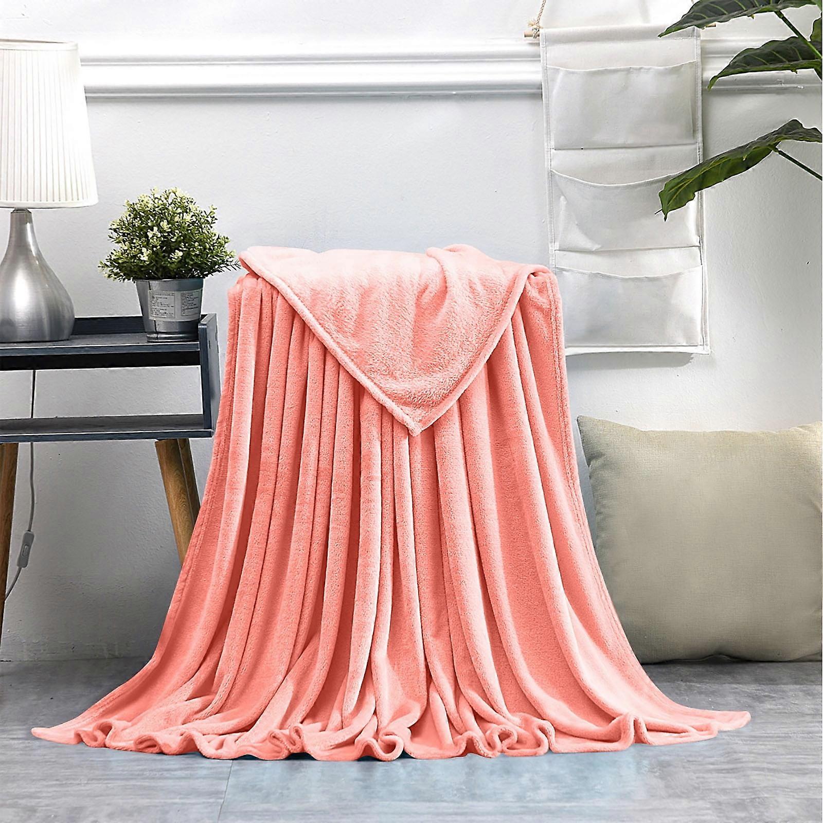 2024 Home Clearance!70*100CM Faux Blanket, Super Soft Warm Solid Warm Micro Plush Fleece Blanket Throw Rug Sofa Bedding, Cozy & Durable Blanket