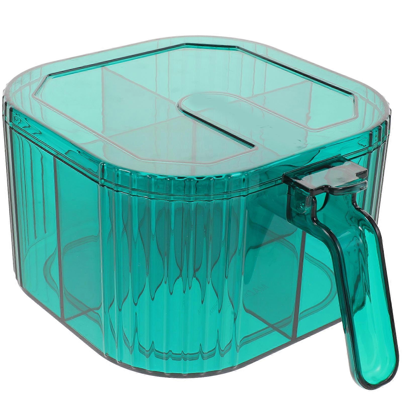 Salt Container Multi-Grids Box for Seasoning 3Sets with Spoon