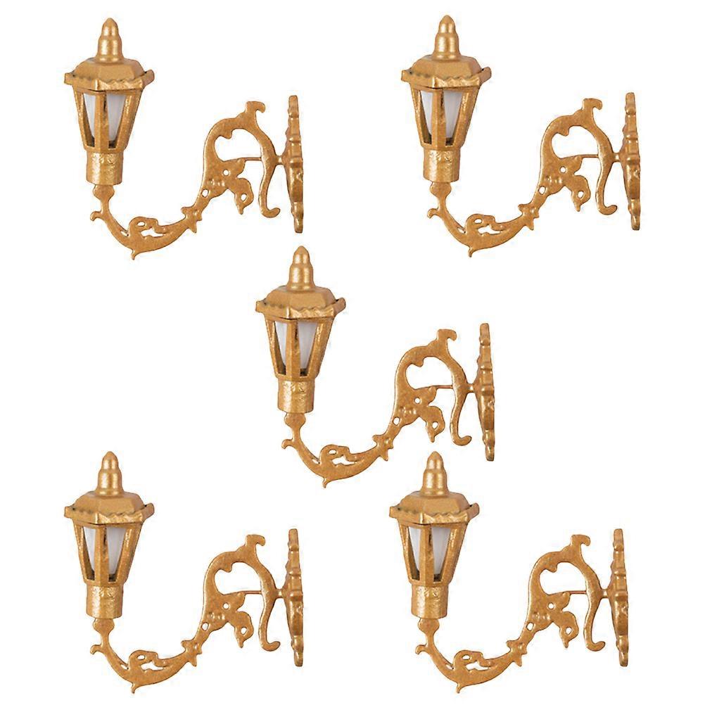 Creative Golden Miniature Wall Lights for Decor 5Pcs Set